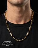 Mahakal , Stylish Designer Gold Finish Rudraksha Mala for men -RICH001RM