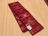 Kanakalatha ,Red Kanjeevaram Silk Saree with Golden Checks Design -SACHI001RSGC