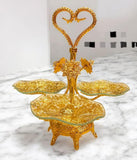 Stylish Golden Serving 3 tier platter for Table Decor -AKSH001TD