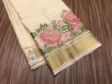 Subadra , Pure Mysore silk saree With Cutwork and Embroidery work for women -SACHI001PMYS