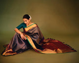 Kanjivaram Hand woven exclusive  Celebrity actress Vidya Balan inspired Pure silk saree -SACHI001VB