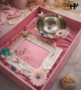 Beautiful Resin Bowl with Silver Finish Photo frame Combo for Gifting –  www.soosi.co.in