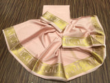 Gajamohini , Peach Shade Pure Mysore Silk Saree with Elephant Designs-SACHI001EDPH
