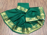 Gajamohini , Green Shade Pure Mysore Silk Saree with Elephant Designs-SACHI001EDG