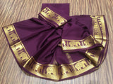 Gajamohini , Grape wine Shade Pure Mysore Silk Saree with Elephant Designs-SACHI001EDGW