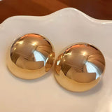Golden Globe, Beautiful Golden Big Size Ball Shape Earrings for women -JAYDU001GG