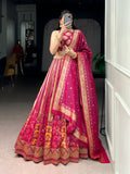 Regal Banarasi , Pink Beautiful Lehenga for Women -SSS001RLP