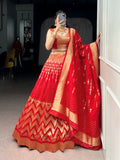 Regal Banarasi , Red Beautiful Lehenga for Women -SSS001RL