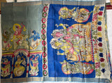Sohana , Classic Traditional combination  Pen Kalamkari Banglore silk saree -SACHI001PKS