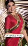 South Indian Celebrity Rashmika Mandana Inspired Soft Mysore crepe silk saree for women -SRI001MS