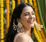 Asha , Wedding special handmade Haldi &  Mehndi earrings collection for Brides-AIK001BE