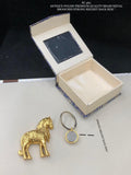 Golden Horse  , Antique Gold Finish Horse Design Brooch with Magnetic Back for Men -SHAKI001BMH
