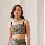 Jacquard Beauty, Black and Golden Beautiful Lehenga for women -ANUB001BLT