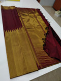 Banu Rekha , Rekha ji inspired Exclusive Kanchipuram Pure Silk  rising border with double side temple design saree -PDS001RS