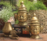 ShivaParvathi , Brass Lord Shiva and Goddess Parvati idols -HH001LSP