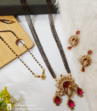Beautiful Stone mangalsutra 36 inch 4 line and  Short mangal sutra 18 inch 1 line combo -SAMAR001MC