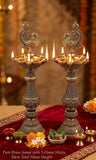 Pair of 2 , Brass Annam Panchdeep Samai /Peacock Lamp -HH001BL