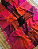 Shalini , Red Beautiful Linen By Linen Saree for Women -SRI001LSC