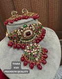 Jaya Durga , Premium Gold Finish Kundan Choker Necklace Set for Women -JAYDU001KC