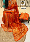 Sujatha , Banarasi Green Mango Meenakari weaving Motifs saree for Women-TREND001OS