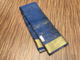 Samyukta , Deep Blue shade Pure Mysore silk saree with Golden Brocade work -SACHI001DB
