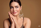 Zoey , Gold Finish Designer Big Loop Earrings for women -SONAM001GF