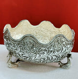 Peacock Urli , German silver antique 3 side peacock Design urli -ANUB001PU