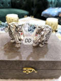 Pair of 2 , Silver Finish elephants  in Velvet Box for Gifting- AKSH001SE