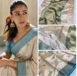 Nayantara , Pattu silk tissue ek nal motif saree for women -CHANDER001NT
