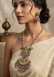 Yamini , Designer Oxidized Silver Finish Necklace Set for women -MUSKAN001OSA