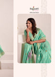 Agave Blue Shade  Soft Linen Saree with Big Jaquard  Pallu for women -MADHU001AB