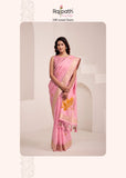 Pink  Shade  Soft Linen Saree with Big Jaquard Pallu for women -MADHU001PS