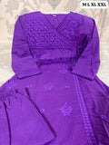 Violet  shade  Festival season Special  beautiful Cotton Angrakha Kurti pants-FASH001KSJ