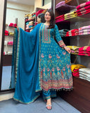 Rajjo , Rajastani Full Anarkali Kurta with Pant and Duppatta -SSS001RK