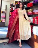 Jashn-E-Bahaaraa Anarkali Flared Kurti Pant Dupatta Set-JASHAN001KS