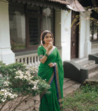 Shraddha ,Green Narayan Peth Pure Cotton Saree for women - SRI001NPS