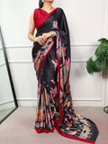 Kalamkari print satin silk saree for women -MISS001SSA