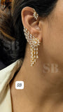 Shahana , New Diamond Inspired  earcuff design in platinum and gold polish-JAYDU001PG
