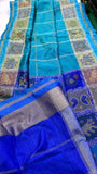 Sahyog , Blue Shade Fancy Silk Patola Saree for women-MISS001BS