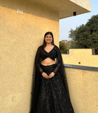 Natasha ,&nbsp; Most Beautiful Most Trending Black Lehenga Collection for women -SLC001BLW