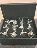 Twelve Zodiac , Liquor Wine Shot Glass Set  in silver Finish -PAL001ZS