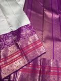 Riddhi Siddhi , Elegant Traditional Handwoven Kanjivaram Silk Saree for Women -SACH001RS