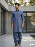 Full stitched Pathani Kurta with Salwar Bottom in Grey Colour-SOC001GK