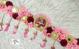 Shreenathji Toran/ Bandhanvaar with Mirror , Kundan and Floral work-ANUB001KB