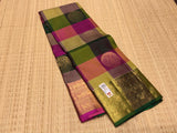 Sindu Bairavi , kanjivaram Silk Chekered Saree for women -SACH001KC