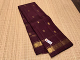 Narayani , Maroon Shade Kanjivaram Silk Saree for women -SACH001MKS