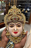 Traditional Stones Decorated Tanjore Finish Decorated Amman Face for Puja2026-LUCKY001SF