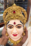 Traditional Ruby Decorated Antique Finish Decorated Amman Face for Puja2026-LUCKY001AF