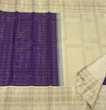 Mythili , Pure Kanchipuram Silk Hand Woven 2G Pure Zari checks Korvai border rich pallu -SACH001KB