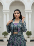 Fully Stitched Tasar Silk Printed Co-ord Set Lehenga for women -SSS001LS
